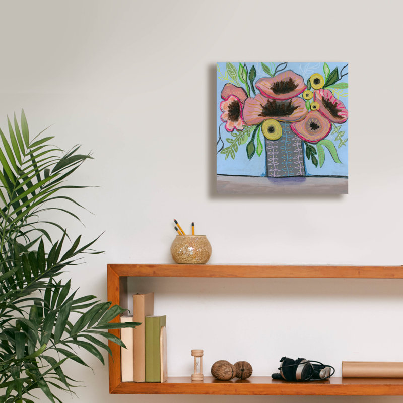 Toile épique Graffiti «Poppy Power» par Jeri Hauth, 12 po x 12 po, H 12 po x l 12 po