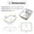 Los Flexi 20" x 16" Rectangular Undermount Bathroom Sink with Overflow, White Ceramic Vanity Sink
