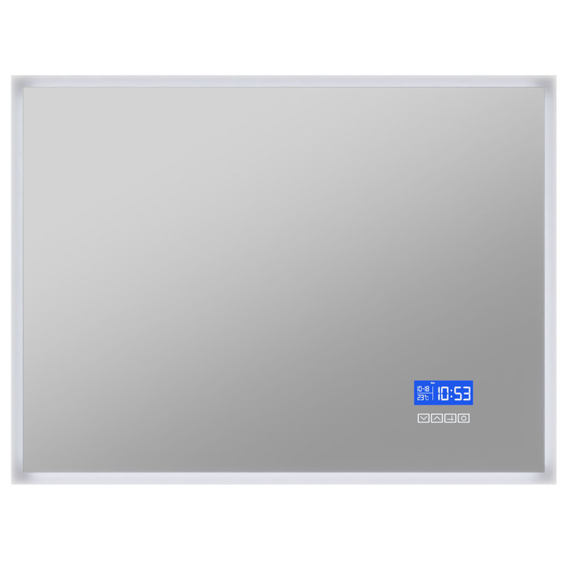 ANZZI Rectangular Frameless LED Back Lighting Bathroom Mirror with Defogger, 24" x 31"