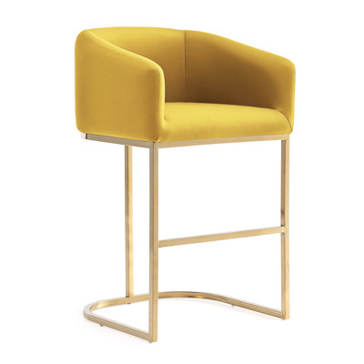 Bolland Upholstered Counter Stool with Metal Frame