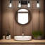 Applique murale de salle de bain en bronze huilé à 4 lumières