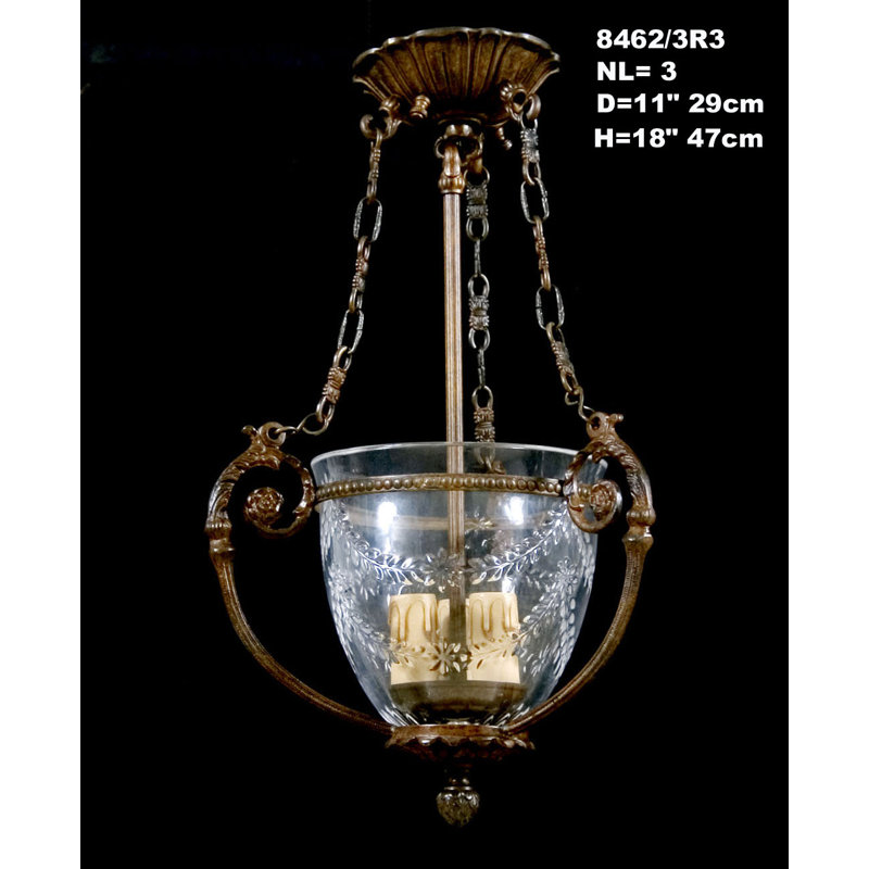 Delgadillo 3 - Light Urn Pendant, Rust Antique Bronze