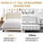 Linen Fabric Upholstered Bed,Tufted Headboard Adjustable Height Bed Frame-296883930-296883933