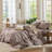 MooMee Lightweight Duvet Cover Set with Zipper Closure 8 Ties 100% Washed Cotton Linen Like Textured Soft Breathable All-Season-111275633-109236632
