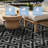 Beige/Black Outdoor/Indoor Area Rug-1393887366