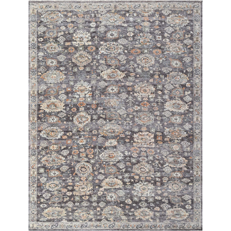 Tapis rectangulaire en laine noué à la main, Rectangle 12 pi x 15 pi