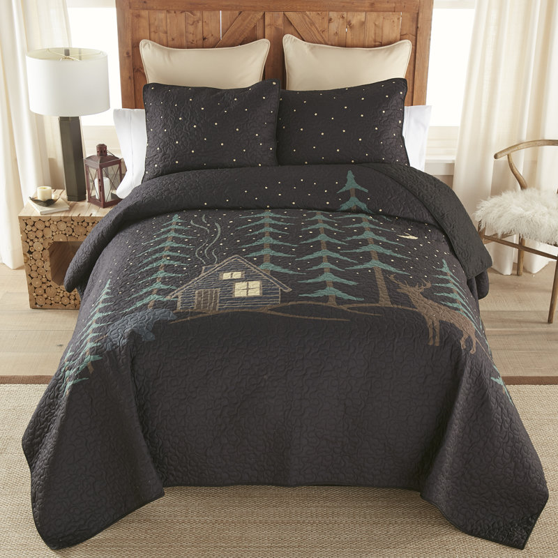 Donna Sharp Evening Lodge UCC 3PC King Quilt Set, King Quilt + 2 Shams
