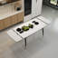 Ensemble de table de salle à manger en pierre frittée extensible de 55 à 79 po avec chaises rembourrées en similicuir 4-8-24578650-24578651