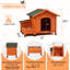 Maison en bois pour chien / chat avec toit en asphalte