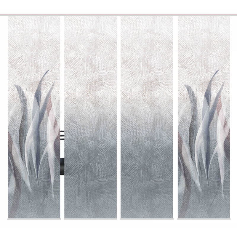 Room Darkening Sliding Panel, Gray -blue