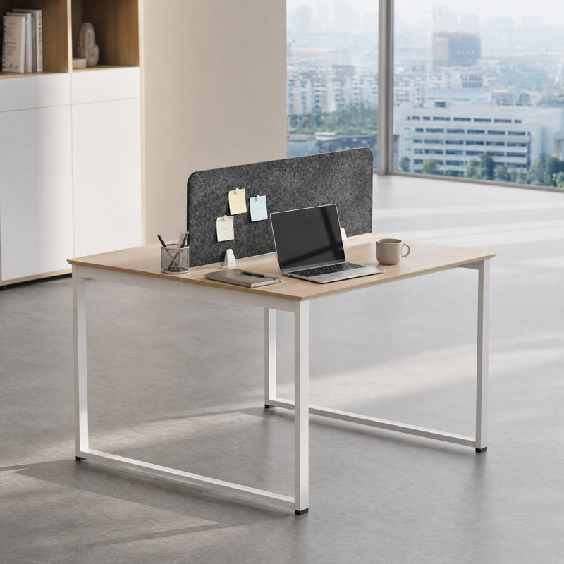 Poste de travail modulaire pour 2 personnes avec prises Okeysen