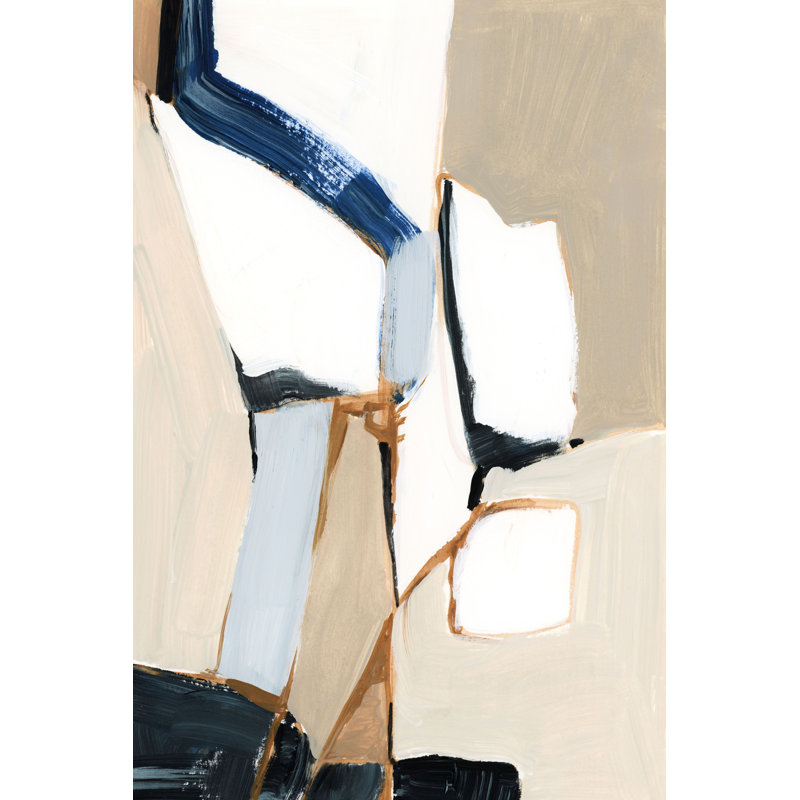 Diagramme I -  Painting, 46 cm H x 30 cm W, Black Floater Framed