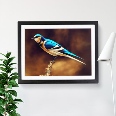 Stupendous Swallow Bird 1 Piece Single Picture Frame Wall Art