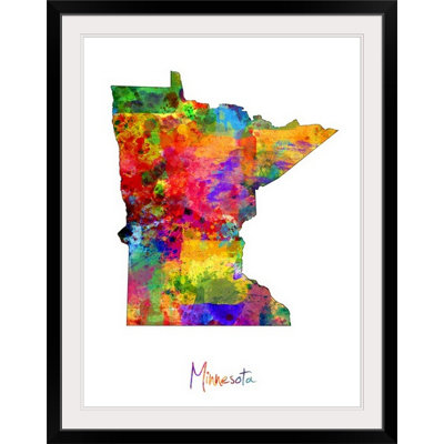 Francy «Minnesota Map» par Abarca, impression