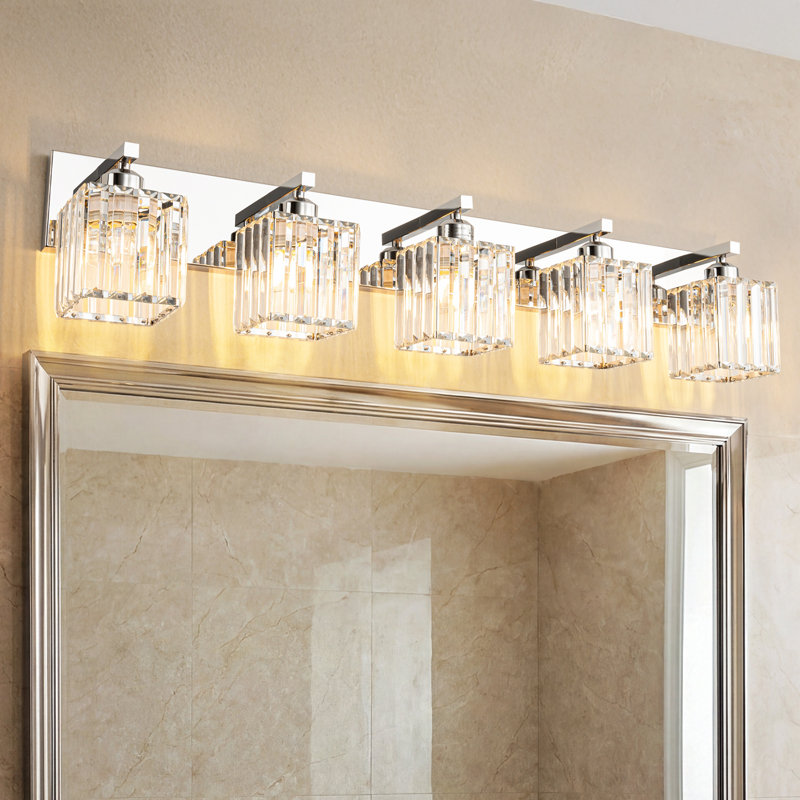 Lanceton Dimmable Vanity Light, Chrome, 5 Lights