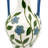 7.1x7.1x12.8" Floral Amphora Ceramic Vase