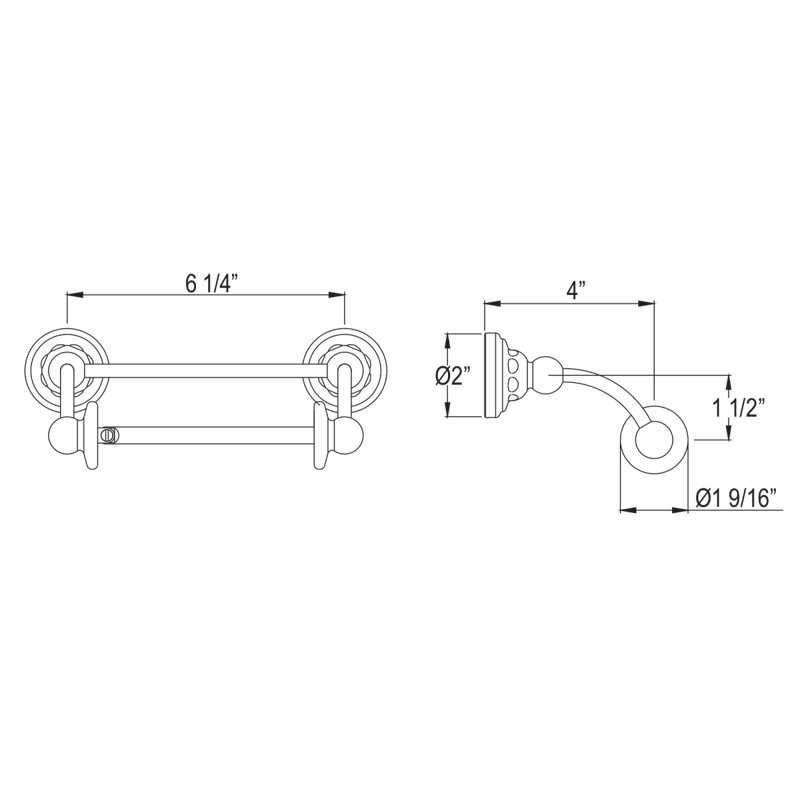 Edwardian™ Wall Mount Toilet Paper Holder, Polished Chrome