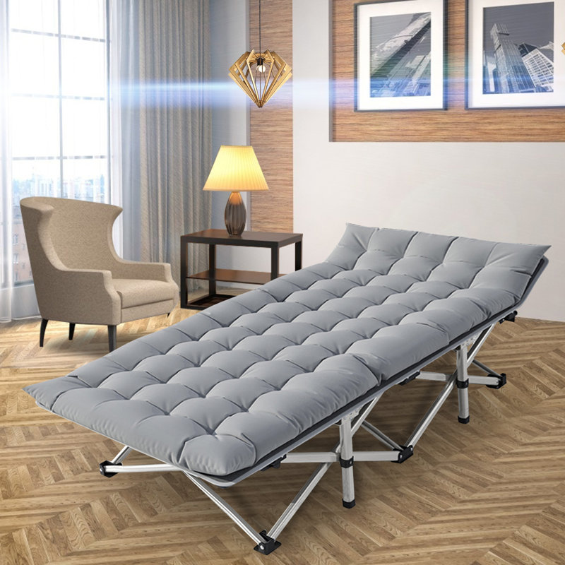 Portable Travel Camp Cots With Pearl Cotton Pad For Home/Office Nap And Beach Vacation Heavy Duty Sleeping Cots With Carry Bag