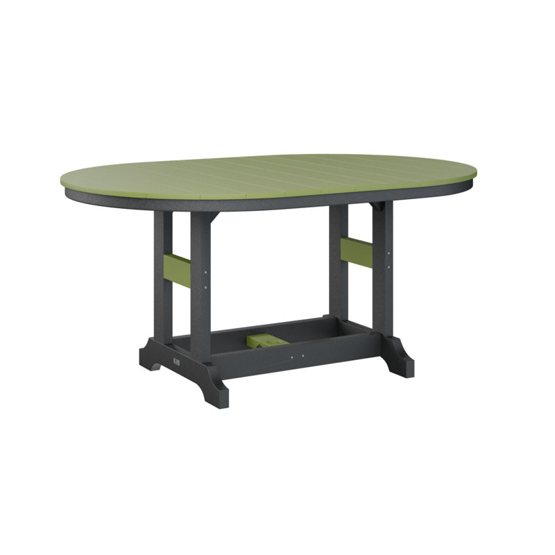 Table de salle à manger Berlin Classic, Vert kiwi, Noir