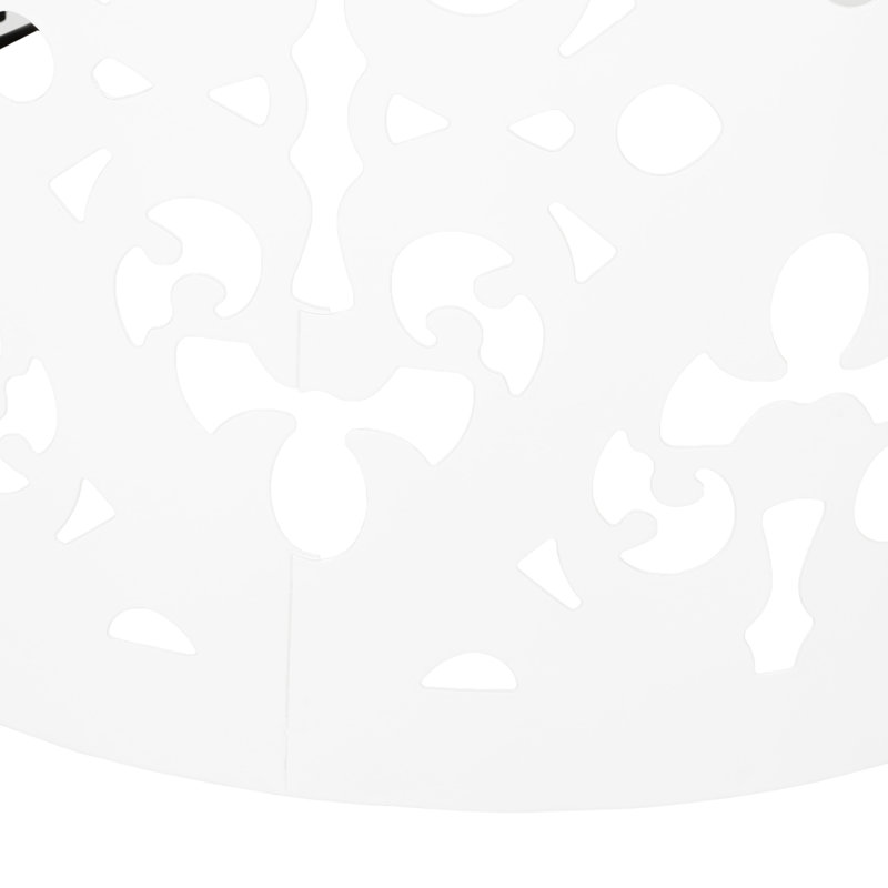 Ensemble de 2 tables de bout gigognes modernes en fer blanc - Tables d'appoint découpées à motif floral pour le salon, la chambre à coucher et les petits espaces - Aucun assemblage requis