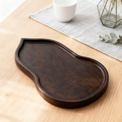 Plateau en bois en forme de gourde pour l'organisation de la maison - Parfait pour les télécommandes, les clés, l'aromathérapie et les articles essentiels pour la salle de bain - Solution de rangement polyvalente pour le salon et la salle de bain