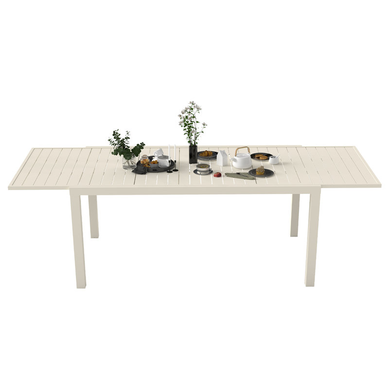 Extra-Large Extendable Aluminum Outdoor Dining Table