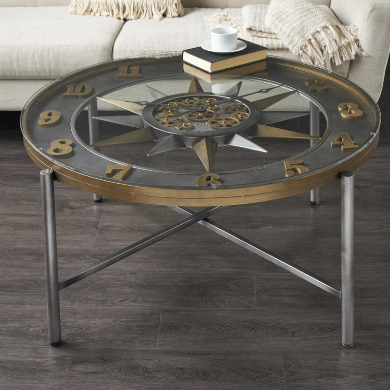Table basse argentée Quinneshia