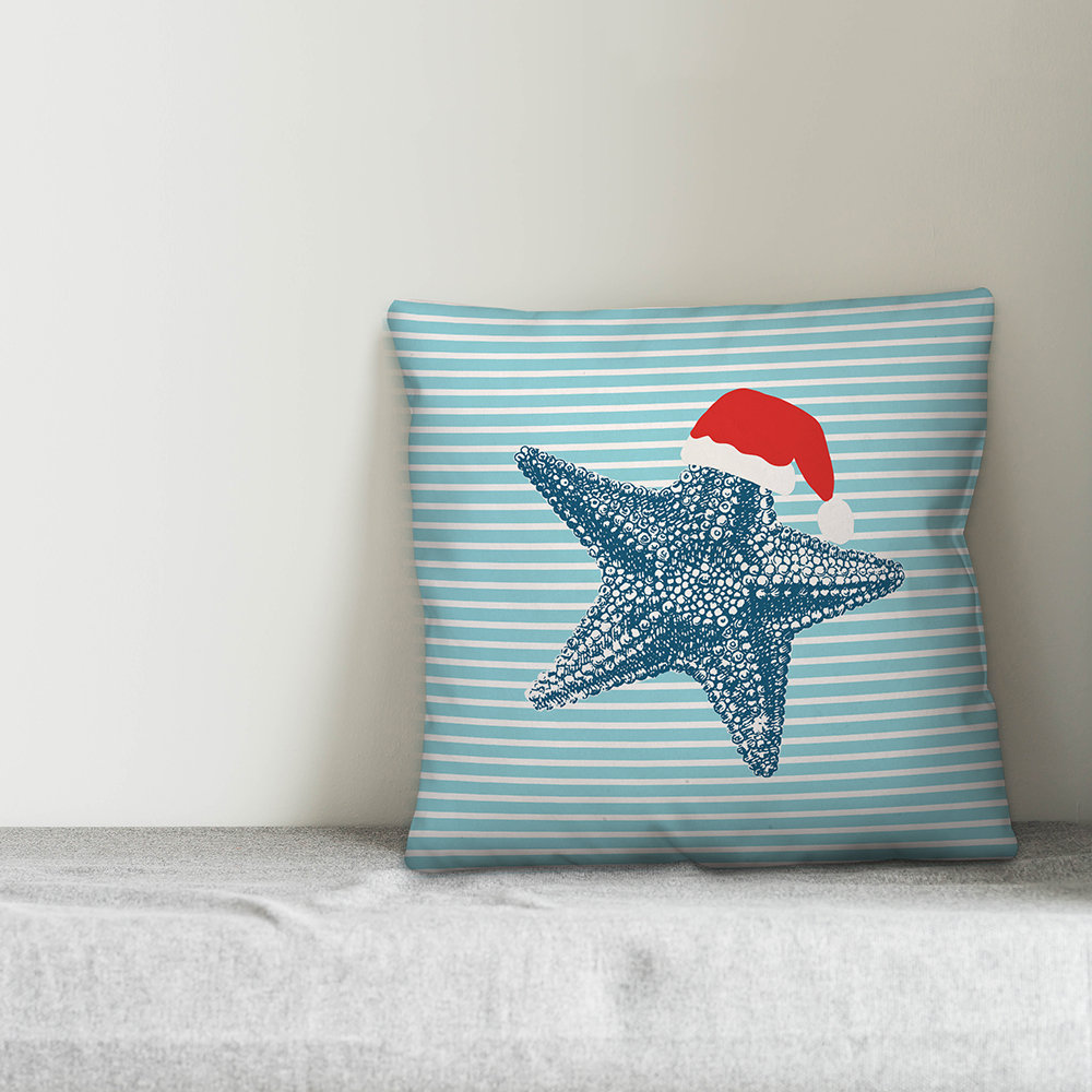  Santa Hat Starfish Throw Pillow Cover Designs Direct Creative Group 