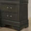 1pc Table de chevet grise Louis Philippe-881085555