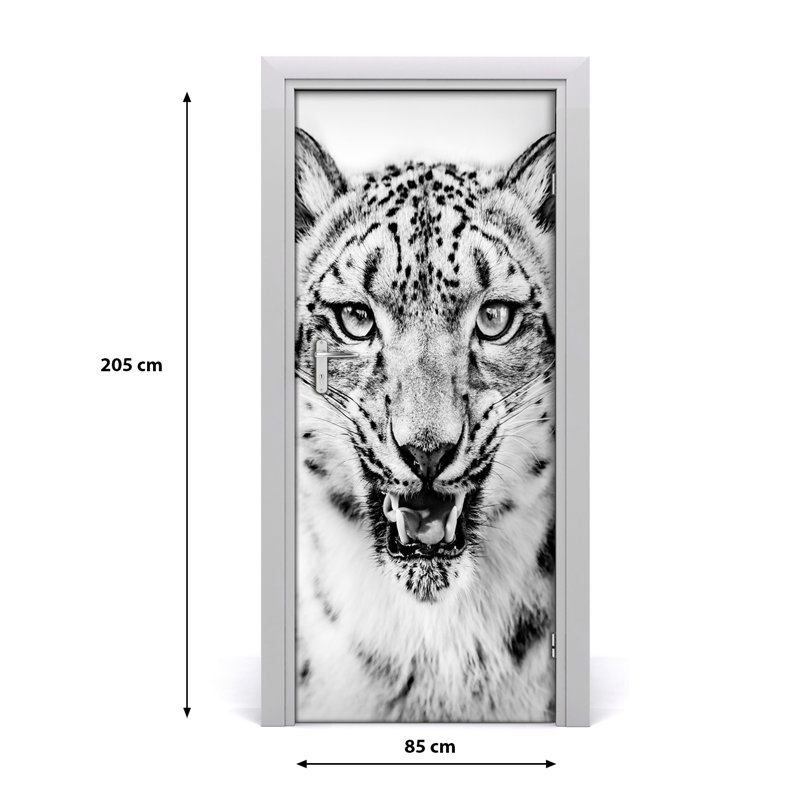 Snow Leopard Door Decal