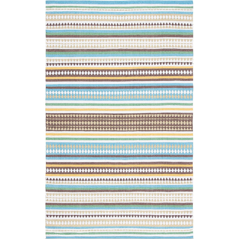Montauk Hand Woven Cotton Striped Rug, Rectangle 3' x 5'