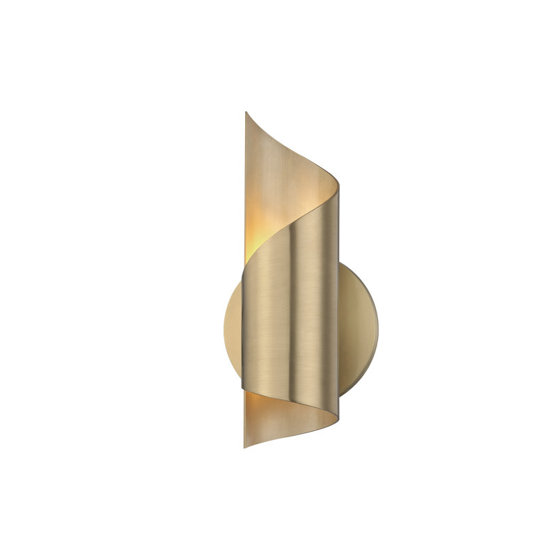 Evie 1 Light Wall Sconce, Aged Brass