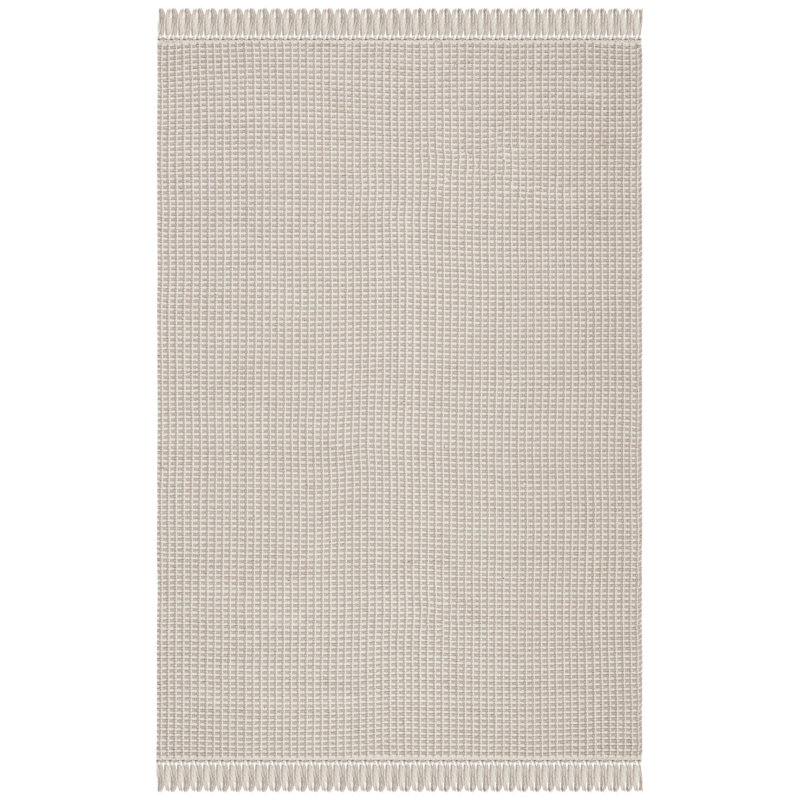 Bester Hand Woven Cotton Solid Color Rug, Rectangle 8' x 10'