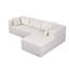 Canapé modulaire rembourré en velours côtelé avec coussins Finnley-115323837-115323835