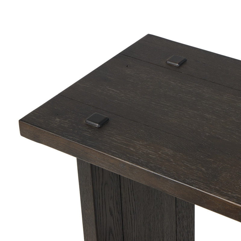 Zeno Console Table, Smoked Black Oak