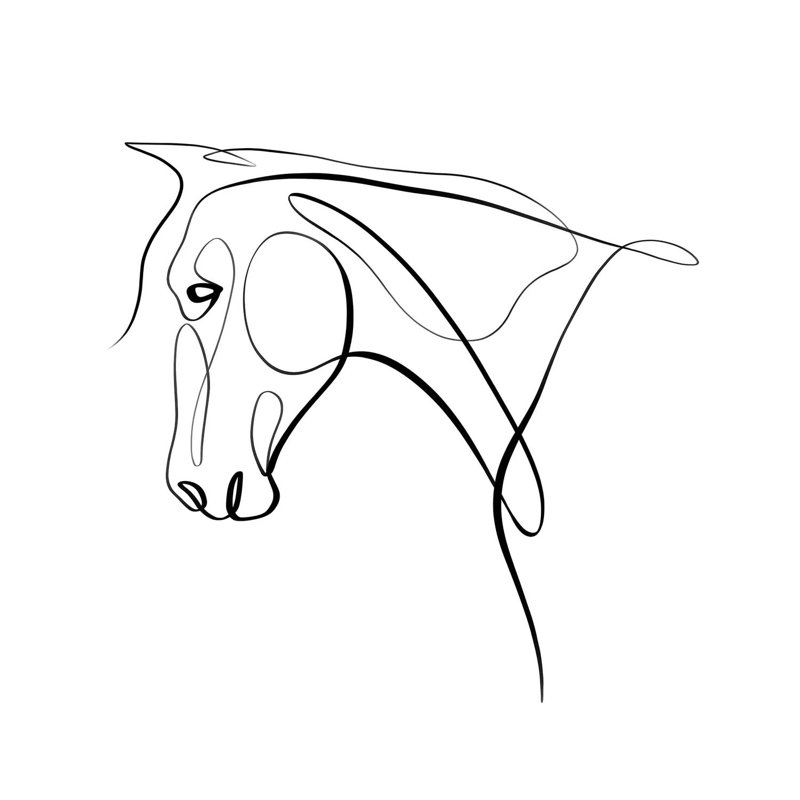 Horse III by Dane Khy - Wrapped Canvas Gallery-Wrapped Canvas Giclée, 45.72 cm H x 45.72 cm W