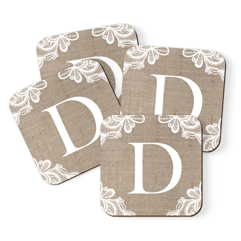 Sous-verres Café à monogramme, D