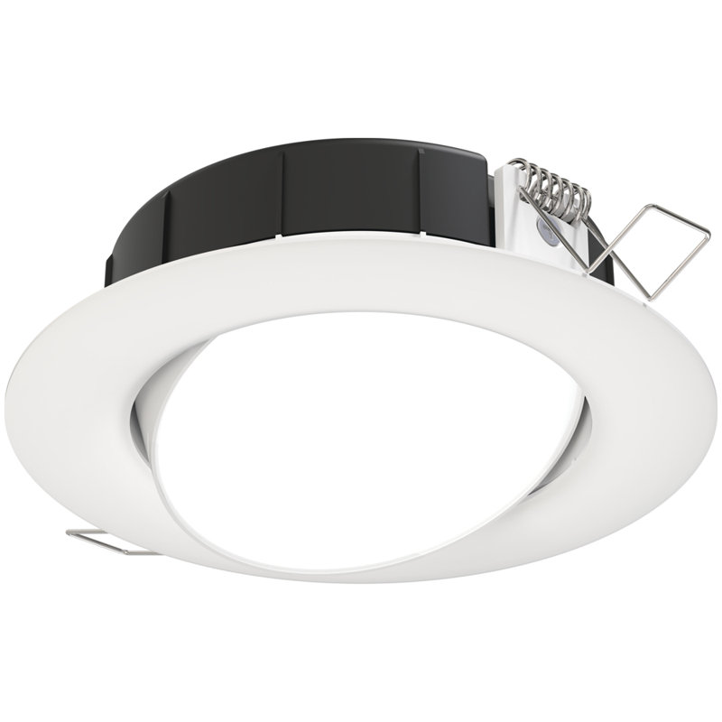 4-Inch Adjustable White LED Recessed Downlight with Trim