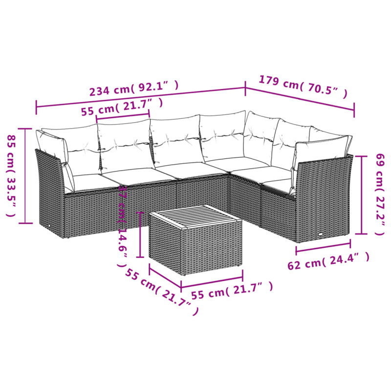 Vidaxl Garden Sofa Set