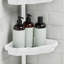  4 Tier Corner Shower Organizer In White