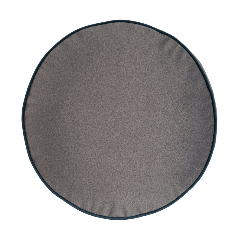 Qiviut Gray Tall Pouf, Gray 