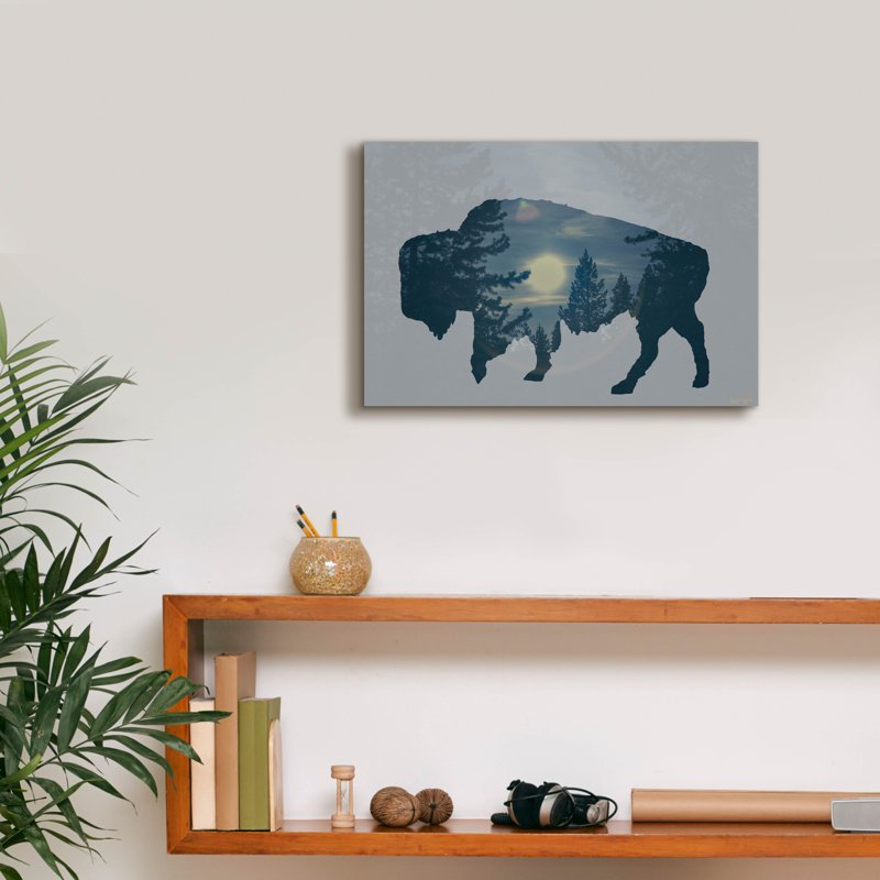  «Buffalo Silhouette» par Life BeautifuLEE, art mural sur toile, 18 po x 12 po, H 12 po x l 18 po