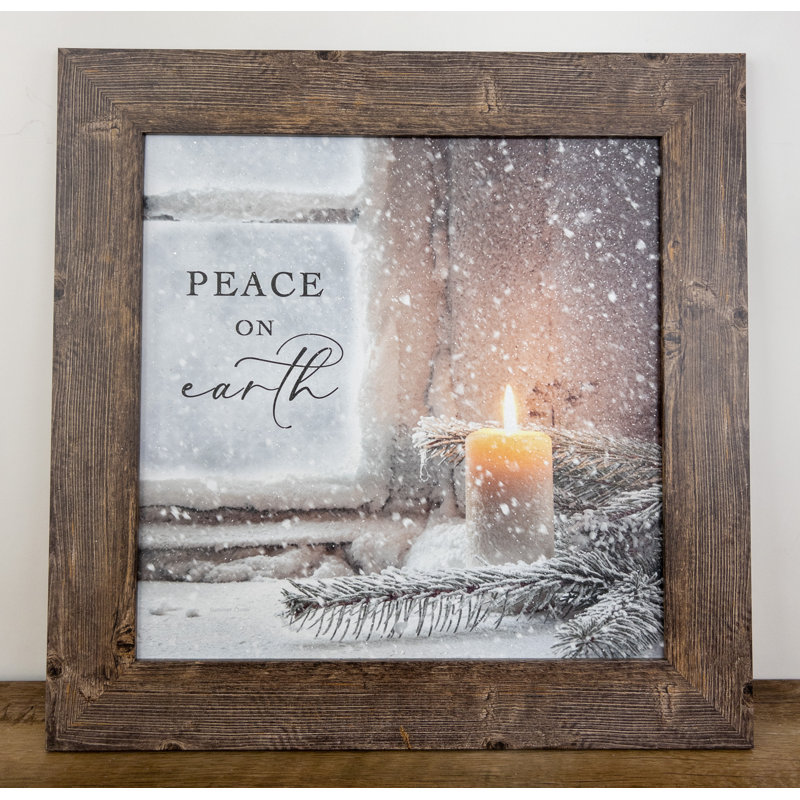 Art de bougie saisonnier «Peace on Earth Winter»