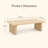 Rectangular Faux Travertine Coffee Table with Split Top and Thick Slab Legs