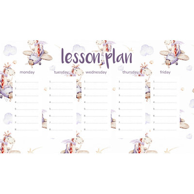 Magnetic Lesson Plan Giraffe in an Airplane