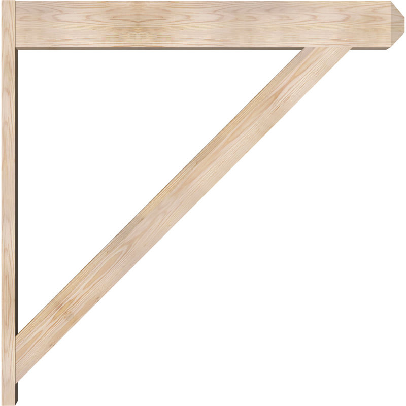 Artisan traditionnel en bois rustique, Sapin Douglas de 7 1/2 po (lisse), P 48 po x H 48 po