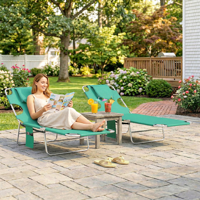 Outdoor Lounge Chair, Green