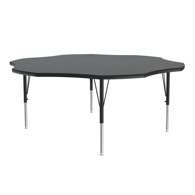 Laminate Adjustable Rectangle 6 Students Activity Table, Montana Granite