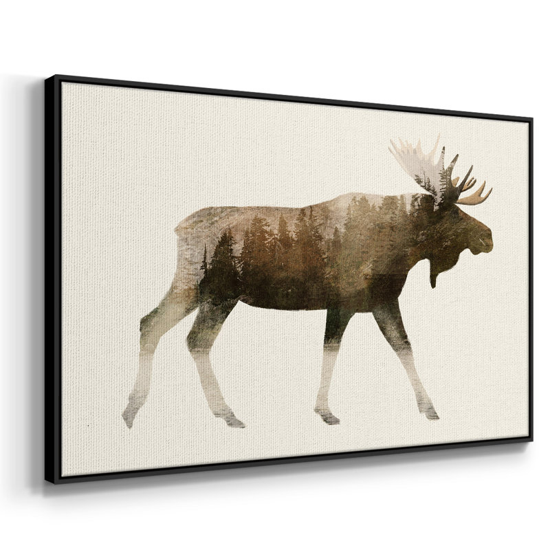 Toile tendue avec châssis de qualité supérieure The Wilderness III - prête à être accrochée, H 25 po x l 37 po x P 2 po, Noir