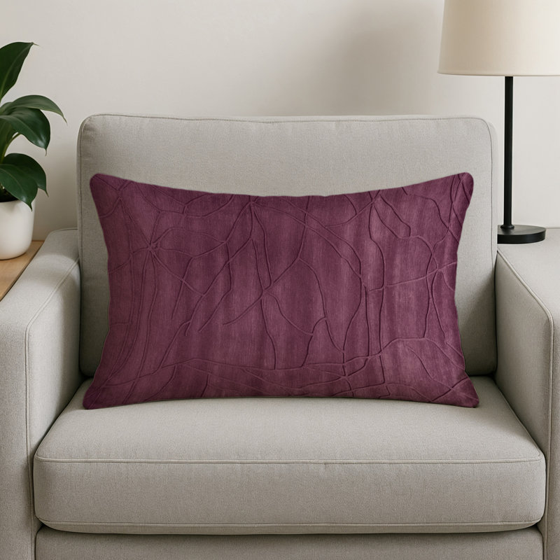 Coussin décoratif intérieur et extérieur ArtDeco, Rectangulaire H 18 po x l 25 po, Brun abstrait 58